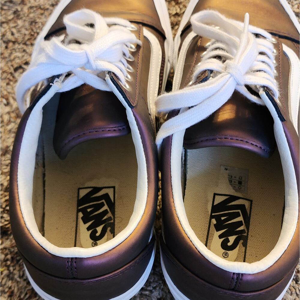 VANS Old Skool Iridescent Pewter Purple Bronze Skate Shoes W9.5/M8 - Picture 5 of 8